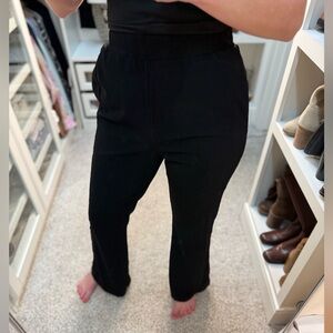 Halara Pants Black High-Waisted Business Casual stretchy waist Women Size M